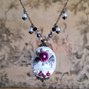 "favorite bronze" necklace 2 - vintage, χειροποίητα, λουλούδι, μπρούντζος, πέρλες