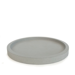 Tσιμεντένιος στρογγυλός δίσκος 29 X 2.5 //wakare - design, τσιμέντο, σκυρόδεμα, είδη σερβιρίσματος, πιατάκια & δίσκοι
