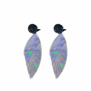 σκουλαρικια απο cd,,,,, - plexi glass, boho, μεγάλα, καρφάκι