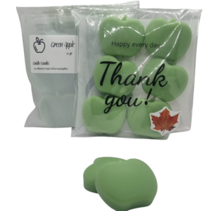55 gr Wax melts πράσινα μήλα με άρωμα Green Apple από 100% φυσικό κερί ελαιοκράμβης - αρωματικά κεριά