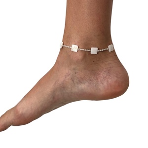 Βραχιόλι anklet λευκό - ποδιού - 2