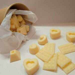 Wax melts 80gr. σε κραφτ κουτί - αρωματικά χώρου, soy wax, wax melt liners