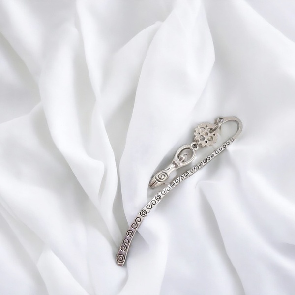 Αντικέ σελιδοδείκτης Τριπλή θεά Εκάτη Triple moon bookmark Triple goddess - σελιδοδείκτες, μεταλλικά στοιχεία
