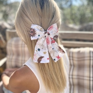 Felicity cotton bow - ύφασμα, φιόγκος, για τα μαλλιά, hair clips - 2