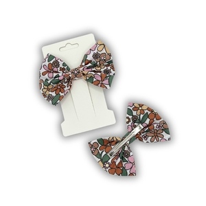 Flower garden mini bow set - ύφασμα, για τα μαλλιά - 2
