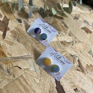 Σκουλαρίκια από πολυμερικό πηλό colors little circles - πηλός, πολυμερικό πηλό - 2