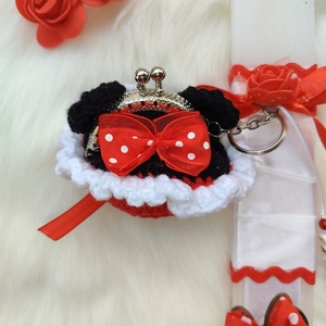 Ροζ λαμπάδα με παιδικό πορτοφολακι μπρελόκ Minnie - κορίτσι, λαμπάδες, για παιδιά, ήρωες κινουμένων σχεδίων, προσωποποιημένα - 2