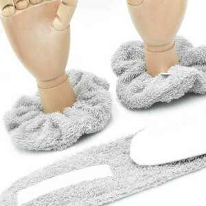 Beauty set κορδέλα και scrunchies σε γκρι-λευκό χρώμα - ύφασμα, headbands - 4