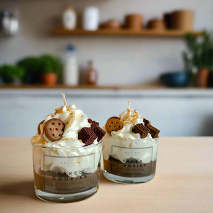Κερί σε ποτήρι Μπισκότα Baked Cookies - αρωματικά κεριά, κερί σόγιας, vegan κεριά - 2