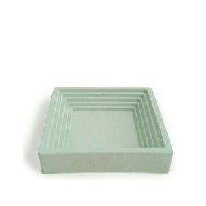 Τσιμεντένιο τετράγωνο δισκάκι 8.5 Χ 2 //yoko 02 C Green - design, τσιμέντο, σκυρόδεμα, πιατάκια & δίσκοι