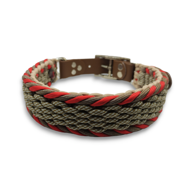 Περιλαίμιο σκύλου χειροποίητο paracord Twisted Lines 42 - 50 cm - χειροποίητα, σκυλάκι