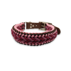 Περιλαίμιο σκύλου χειροποίητο paracord Candy Pink 37 - 43 cm - χειροποίητα, σκυλάκι