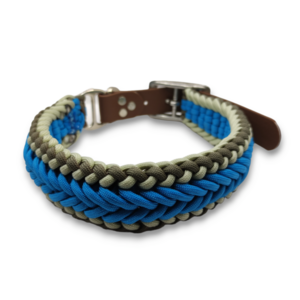 Paracord περιλαίμιο σκύλου χειροποίητο Bennos Blue 41 - 49 cm - χειροποίητα, σκυλάκι