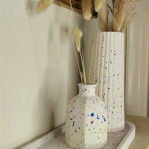 Επιτραπέζιο βαζάκι Terrazzo - βάζα & μπολ, πηλός, τσιμέντο, γύψος - 2