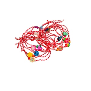 Fimo mix μαρτάκια παιδικά 10 τεμάχια - νήμα, καρδιά, λουλούδι, χεριού, αυξομειούμενα