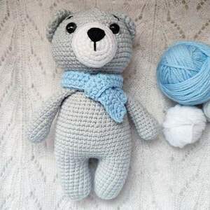 Πλεκτός αρκούδος - κορίτσι, αγόρι, amigurumi
