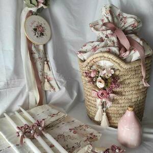 Dusty Pink Roses _ Βαπτιστικό Σετ - σετ βάπτισης - 4