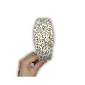 Little floral knot hairband - ύφασμα, φλοράλ, για τα μαλλιά, στέκες - 2