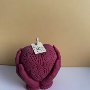 Hand love candle | Αρωματικό κερί σόγιασ | Διακοσμητικό κερι - αρωματικά κεριά - 3