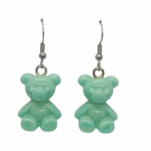 Σκουλαρίκια Teddy Bears - γυαλί, ρητίνη, μικρά, εποξική ρητίνη
