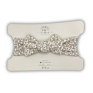 Little floral baby bow headband - ύφασμα, βαμβακερές κορδέλες, κορδέλες μαλλιών, κορδέλες για μωρά - 2