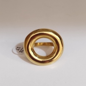 ♦ THE "CALISTA" RING, ΑΤΣΑΛΙΝΟ ΔΑΧΤΥΛΙΔΙ ΚΥΚΛΟΣ, ΜΕΓΕΘΟΣ 17, ΧΡΥΣΟ, GOLD-PLATED - επιχρυσωμένα, κύκλος, γεωμετρικά σχέδια, ατσάλι, boho