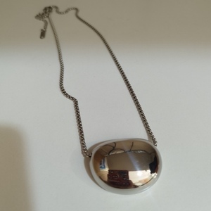 ♦ THE "ELOISE" NECKLACE, ΑΤΣΑΛΙΝΟ ΜΑΚΡΥ ΚΟΛΙΕ, ΓΕΩΜΕΤΡΙΚΟ ΣΧΕΔΙΟ, ΑΣΗΜΙ, SILVER-PLATED - minimal, ατσάλι, layering, επιπλατινωμένα