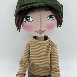 PDF cloth boy doll pattern with photo tutorial and istructions, πατρόν κατασκευής υφασμάτινης κούκλας αγόρι με οδηγίες βήμα βήμα και φωτογραφίες. - DIY, κούκλες - 5