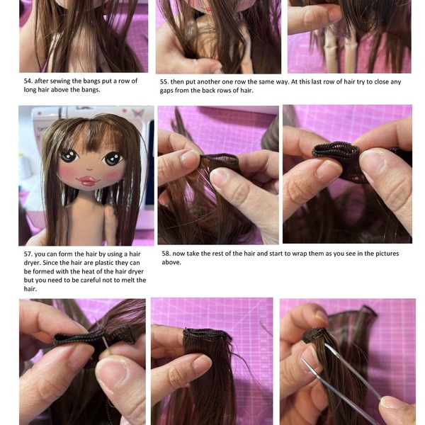 PDF cloth doll pattern with photo tutorial and istructions, PAXIdoll VIOLETA doll pattern, πατρόν κατασκευής υφασμάτινης κούκλας με οδηγίες βήμα βήμα και φωτογραφίες. VIOLETA doll - DIY, κούκλες - 4