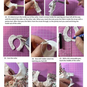 PDF dress and hat pattern for 47cm PAXI doll with photo tutorial and istructions, πατρόν κατασκευής φορέματος και καπέλου με οδηγίες βήμα βήμα και φωτογραφίες. - DIY - 2