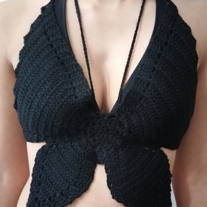 Πλεκτό crop top - ακρυλικό, crop top