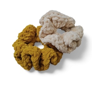 Scrunchies σετ 2 μαζί - νήμα, λαστιχάκια μαλλιών - 4