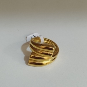 ♦ THE "LILIBET" RING, CLASSIC STYLE ΑΤΣΑΛΙΝΟ ΔΑΧΤΥΛΙΔΙ, Νο 17, ΧΡΥΣΟ, GOLD-PLATED - επιχρυσωμένα, γεωμετρικά σχέδια, minimal, ατσάλι, boho