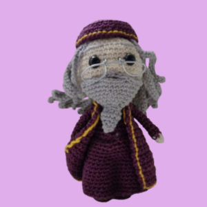 Albus Dumbledore (Harry Potter) πλεκτό κουκλάκι Amigurumi - λούτρινα, amigurumi - 3