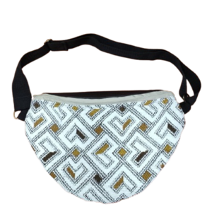 Τσάντα Μπανάνα Χιαστί η Μέσης, Banana Bag με Υφαντό Ύφασμα! - ύφασμα, χιαστί, all day - 3