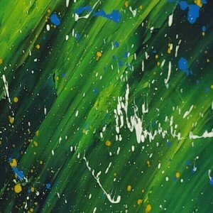 “That Green One” πίνακας ζωγραφικής - πίνακες & κάδρα, καμβάς, ακρυλικό, πίνακες ζωγραφικής - 2