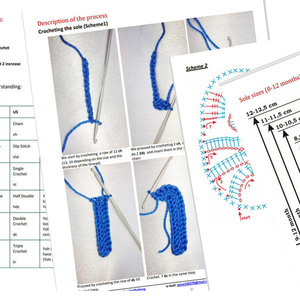 PATTERN Crochet Baby sandals/ Step by step instruction 68 photos Patterns Schems/English version/Summer Cotton Crochet Shoes Sandals Booties - crochet, βελονάκι, DIY - 2
