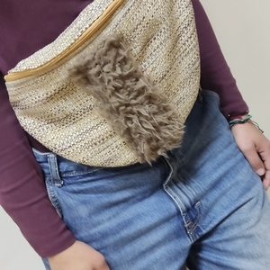 Τσάντα Μπανάνα XXL Χιαστί η Μέσης, Banana Bag σε Γήινες Αποχρωσεις! - ύφασμα, χιαστί, all day - 3