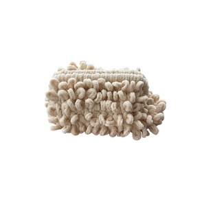Εκρού τσαντάκι Puffy - νήμα, clutch, all day, χειρός, πλεκτές τσάντες - 3
