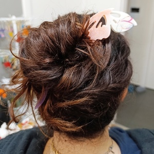 Hair Stick πεταλούδα - κοκκαλάκι, γυαλί, πλαστικό - 2
