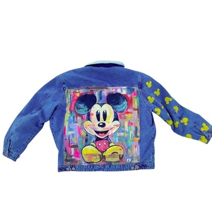 Mickeymouse, ζωγραφισμένο τζάκετ μέγεθος XL - βαμβάκι