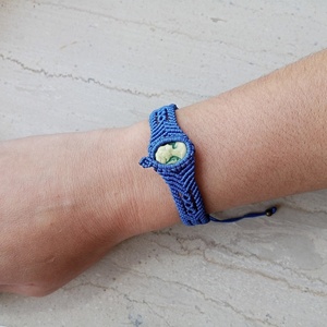 Macrame Boho Bracelet Agathe - μακραμέ, κορδόνια, boho, χεριού, αυξομειούμενα