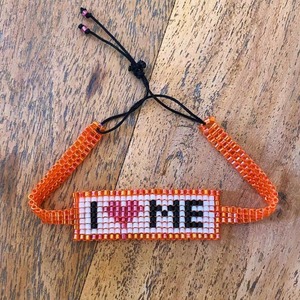 Βραχιόλι I LOVE ME - χάντρες, μαμά, boho, χεριού, αυξομειούμενα