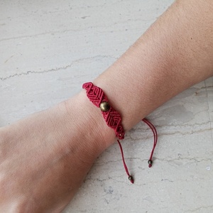 Macrame Boho Bracelet Anthousa - ημιπολύτιμες πέτρες, μακραμέ, κορδόνια, boho, αυξομειούμενα