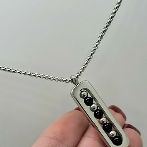 Ατσάλινο κολιε unisex - μακριά, ατσάλι - 3