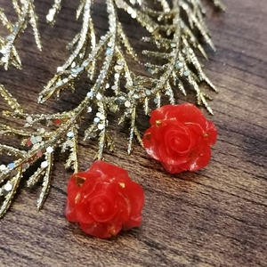 "Red Roses" από υγρό γυαλί&ατσάλι - ρητίνη, λουλούδι, μικρά, ατσάλι, φθηνά - 2