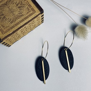 Oval hoops - πηλός, ατσάλι - 4