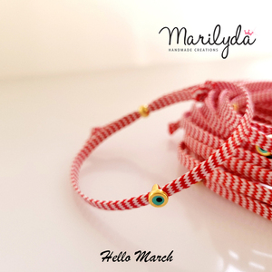 Μαρτάκι minimal με ματάκι petrol - Unisex - unisex, zamak, μαμά και κόρη, αυξομειούμενα, φαρδιά - 3