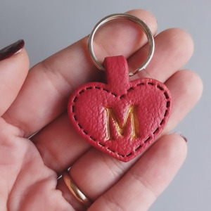 Μπρελόκ καρδιά Valentine's gift με μονόγραμμα - πηλός - 2
