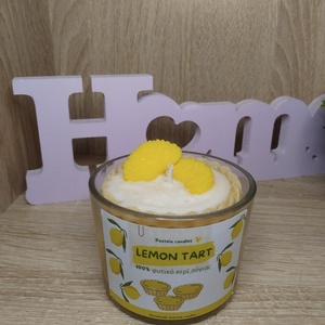 Lemon tart - αρωματικά κεριά, κερί σόγιας - 2